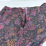 MKT Studio Ronnie Leafy Print Button Front Midi Shirt Dress FR Size 38 US Size 6 Black Photo 6