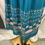Sundance‎ Teal Blue Embroidered Sleeveless Boho Midi Dress Women's Size 2 Photo 7