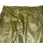 Soho Apparel  olive color faux leather wide leg pants! New! Photo 1