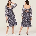 New! Sachin & Babi Melody Floral Crepe Midi Dress Sz‎ 10 $425 Blue Photo 1