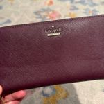 Kate Spade Like New!  Cameron Street Lacey Saffiano Leather Wallet Deep Plum Photo 3