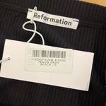 Reformation Womens Ribbed Knit Buttoned Midi Pencil Skirt Black Size Small NWT Photo 4