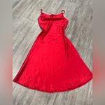 Moueey Elegant Red Satin Mini Dress Photo 5