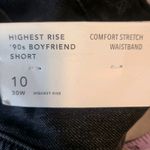 American Eagle  Black Distressed Highest Waist‎ '90s Boyfriend Shorts Size 10 Photo 5