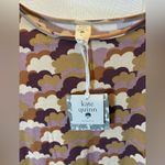 NWT Kate Quinn Henley Lounge Dress Clouds 3/4 Sleeve Women's Size Medium New 495 Brown Photo 1