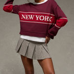 American Eagle  Boatneck New York Rugby Style Graphic Sweater Photo 1