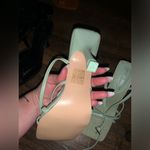 public desire  Raffia mint mademoiselle Heels Square nwot contemporary Strappy Photo 3