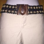 Blue & White Wooden Beaded Belt Size Small Photo 0