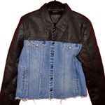 BLANK NYC FAUX LEATHER DENIM MOTO JACKET Photo 6