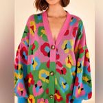 Farm Rio NWOT Mixed Fun Leopards Cardigan Small $195 Photo 3