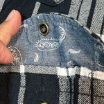 Jachs Girlfriend  Plaid Black White Flannel Snap Button BEA Size XXL EUC #0601-OC Photo 5