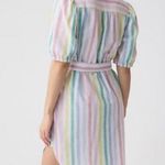 Gap  Multicolor Striped Puff-Sleeve Dress Photo 1