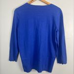 Talbots NWT CHARMING CARDIGAN - SCALLOP EDGE Blue size medium Photo 4