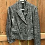 J.Crew Blazer Cropped Raw Hem Charcoal Gray Sz 4 Photo 1