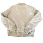 Sincerely Jules  Quilted Cream Bomber Jacket size small Photo 5
