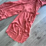 Essue e.ssue Strapless Split Leg Jumpsuit Lace Up Front pink S Photo 5