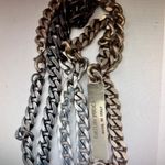 Emilio Pucci  Silver and Black Layered Cuban Link Necklace Photo 2