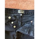 AGOLDE  Parker Black Denim Cutoff Shorts Raw Hem High Rise Size 27 Photo 1