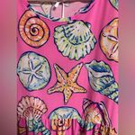 Simply Southern  Maxi Dress Size Small Pink Sea Shell Pockets Sleaveless Beach Photo 2