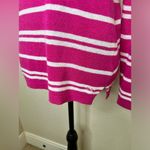 Vineyard Vines Bright Pink & White Striped Lightweight Sweater Size Small Photo 6