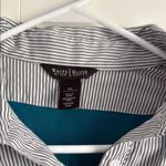 White House | Black Market  Teal and Black Striped Top Photo 2
