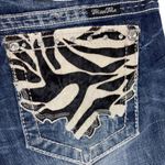 Miss Me Cow hide Crystal Studded Blue Denim JW5915S Boot Cut Stretch Jeans 29 Photo 15