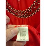 Sonoma  Sleeveless Braided Beaded Neckline Trim Womens Size L Vibrant Orange Top Photo 3