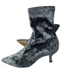 M.Gemi Calzino Velvet Grey Blue Sock Booties Kitten Heel Italian leather size 5 Photo 6