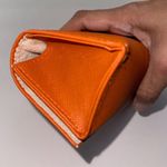 Tory Burch Saffiano Sunglasses Case Orange with Gold Hardware Scratch Free Photo 7