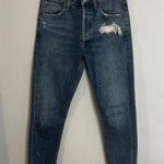 AGOLDE - Jamie High Rise Classic Jeans Distressed Raw Hem Button Fly Denim Photo 1