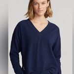 RLX RALPH LAUREN Womens Large Navy Blue V Neck Long Sleeve Golf Pullover Top Photo 0