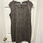 Nine West Animal Print Cap Sleeve Dress size large Photo 1