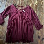 Maroon Babydoll Top Red Photo 0