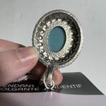 Bead Landing Oval Necklace Pendant Silver and Turquoise Jewelry Making Blue Photo 4