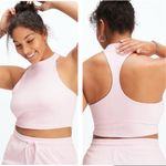 Fabletics Terry Built In Bra Tank Lavender Lustre Mock Neck Racerback Size L Photo 1