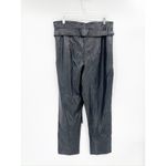 Commando Black Faux Leather Paperbag Waist Crop Pants Size L NWT Photo 6