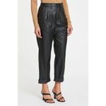Pistola  Slate Black Faux Leather Kellin Pleated Trouser Photo 2