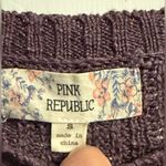 Pink republic  - Dusty Purple Knit Sweater with Lace-Up Detailing (EUC) Photo 3