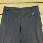 Nike Y2K Black Dri-Fit Capri Leggings w/ Embroidered White Logo Photo 1