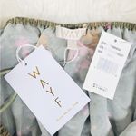 WAYF Green Floral Off The Shoulder Smocked Top Cottagecore Boho Romantic Small Photo 4