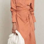 ALC Frank A.L.C Calvin Wrap Dress In Dark Firenze Size 4 Photo 0