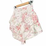 NWT MOTHER Denim The Ruffle Tiered Mini Skirt Floral Aloha Print Size 26 | 2 NEW Pink Photo 8