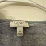 Talbots Woman Gray With Silver Stripes Short Sleeve Top Photo 2