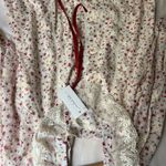 Floral White and Red women Dress Size 1X Photo 2