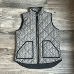 J.Crew  Vest Excursion Quilted Puffer Herringbone Black Womens SMALL NEW WITH TAG Photo 1