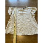 Sugar +‎ Lips Linen Blend Shirt Womens Size XS Hippie Boho Peasant Cottagecore Photo 3