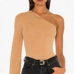 n:philanthropy NWT Revolve x Dottie One Shoulder Bodysuit in Iced Coffee Photo 0