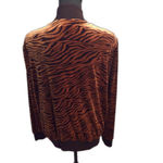 Susan Graver Leopard Print Zip Up Velour Jacket Large Stretch Womens vintage Photo 2