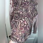 Buckle Gimmicks Collection Mauve Mesh Paisley CrissCross Long Sleeve Size Large Photo 6