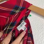 J.Crew  Red Plaid High Neck Tank Top Size 12 Photo 2